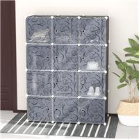 HOMCOM DIY Wardrobe Interlocking Modular Closet Cube Organiser Refurbished