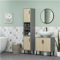 kleankin Bathroom Sink Cabinet, Under Sink Basin Storage Cupboard Refurbished