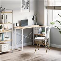 HOMCOM L-Shape Folding Computer Desk Study Workstation with 2 Shelves Refurbishe