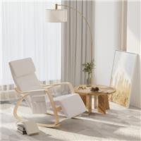 HOMCOM Rocking Chair Recliner Armchair with Adjustable Footrest, Refurbished