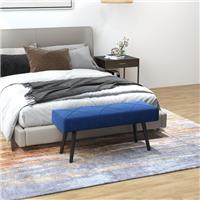 HOMCOM End of Bed Bench, Upholstered Hallway Bedroom with Steel Legs Refurbished