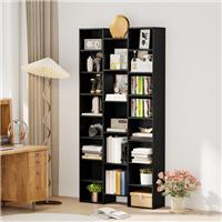 HOMCOM Tall Bookshelf with 21 Compartments and 10 Adjustable Shelves Refurbished