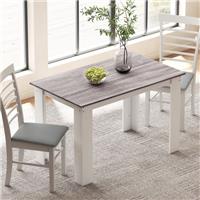 HOMCOM Dining Table for 4-6 People, Wood Effect Tabletop Refurbished