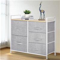 HOMCOM 5 Drawer Linen Basket Storage Unit Home Organisation Refurbished