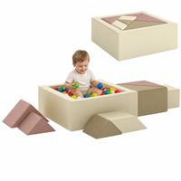 AIYAPLAY 9 Pieces Soft Play Sets with Tangram Play, Removable Cover