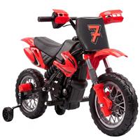 AIYAPLAY 12V Kids Electric Motorbike with Dual Motors Training Wheels, Red