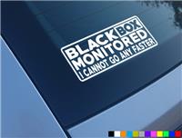 BLACK BOX MONITORED FUNNY CAR STICKERS DECALS YOUNG DRIVER BUMPER WINDOW VINYL