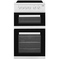 Beko KDVC563AW 50cm Free Standing Electric Cooker with Ceramic Hob White A/A