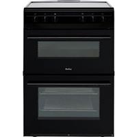 Amica AFC6520BL 60cm Free Standing Electric Cooker with Ceramic Hob Black A/A