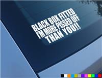 BLACK BOX FITTED FUNNY CAR STICKERS DECALS YOUNG DRIVER BUMPER WINDOW VINYL