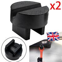 2X Axle Jack Stand Rubber Pad Pinch Weld Slotted Frame Rail Safety Grip 3 Tonne