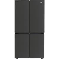 Beko GN446224VPZ 91cm Frost Free American Fridge Freezer Black Steel E Rated