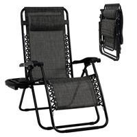 Folding Zero Gravity Chairs Outdoor Patio Recliners with Removable Headrests