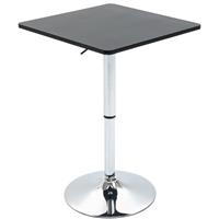 HOMCOM Adjustable Height Bar Table with Metal Frame and Square Tabletop