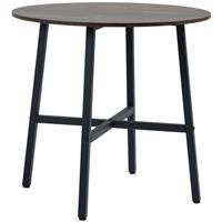 HOMCOM 80cm Round Kitchen Table, Dining Table for Small Spaces, Steel Leg