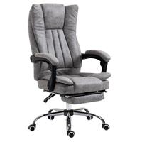 Vinsetto Executive Office Chair Computer Desk Chair for Home w/ Footrest, Grey