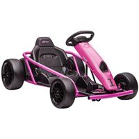 HOMCOM 24V Electric Go Kart for Kids with Music, Horn Honking, Slow Start