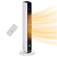 HOMCOM 2200W Indoor Tower Space Heater 10-49C Timer Thermostat Oscillating