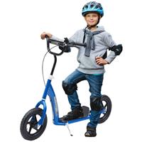 HOMCOM Push Scooter, Teen Kids Scooter with 12 EVA Tyres, Blue