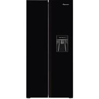 Fridgemaster MS83430DEB 84cm Frost Free American Fridge Freezer Black E Rated