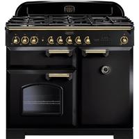 Rangemaster CDL100DFFBL/B Classic Deluxe 99cm Dual Fuel Range Cooker 5 Burners