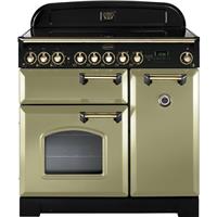 Rangemaster CDL90ECOG/B Classic Deluxe 90cm Electric Range Cooker 5 Burners A/A