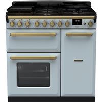 Rangemaster ESDL90DFPMSB/AB1 Estel Deluxe 90cm Dual Fuel Range Cooker 5 Burners