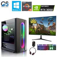 AMD Gaming PC Bundle Ryzen 5 4500 16GB DDR4 6GB NVIDIA RTX 3050 480GB M.2 Wins11