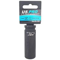 US PRO Single 19mm Deep Impact Socket Metric 1/2'' Drive 3861