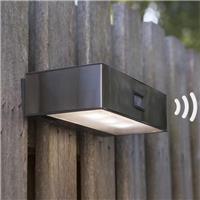 Solar Lights Outdoor Motion Sensor Fence Wall PIR Stainless Steel