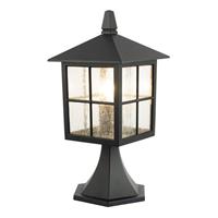Classic Matte Black Die-Cast Aluminium Metal Exterior Lantern Bollard Fitting...