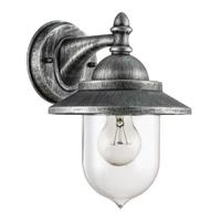 Classic Style Outdoor Wall Lamp Lantern in Brushed Black Silver with Clear Sh...