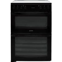 Indesit ID67V9KMB/UK 60cm Free Standing Electric Cooker with Ceramic Hob Black
