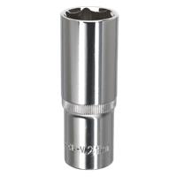 Sealey Premier Fully Polished Deep Socket 1/2"Sq Drive 21mm SP1221D