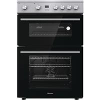 Hisense HDE3211BXUK 60cm Free Standing Electric Cooker with Ceramic Hob
