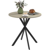 HOMCOM Industrial Dining Table 80cm Round, Refurbished