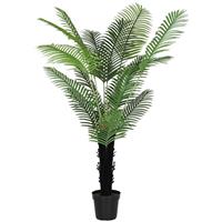 HOMCOM 175cm Artificial Areca Palm Tree with PE Leaves and Flocked Soil