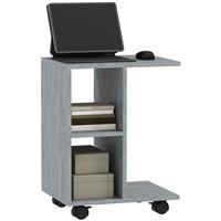 HOMCOM C-Shape End Table, Grey , Refurbished