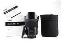 Sigma 35mm F1.4 DG HSM ART Prime Lens Nikon Refurbished +12 Month Guarantee