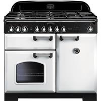 Rangemaster CDL100DFFWH/C Classic Deluxe 99cm Dual Fuel Range Cooker 5 Burners