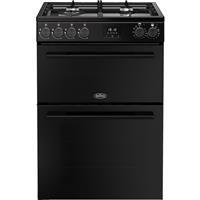 Belling 444412047 Free Standing Dual Fuel Cooker with Gas Hob 60cm Black A