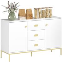 HOMCOM Modern Sideboard, Storage Cabinet, Accent Cupboard White
