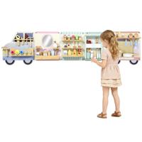 AIYAPLAY Wooden Busy Board, 5 in 1 Wall Panel Sensory Toy for Kids