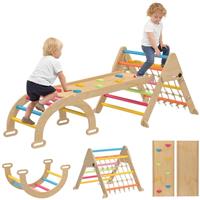AIYAPLAY 8-in-1 Toddler Climbing Frame, Play Triangle Set, Multicolour