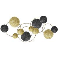 HOMCOM Hanging Wall Sculpture with Modern Lotus-Leaf Design, Metal Wall Art