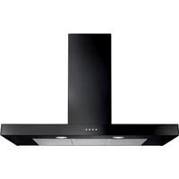 Rangemaster UHDF100BL/ Built In 100cm 3 Speeds Chimney Cooker Hood Black B