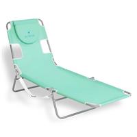 Ostrich Chaise Lounge, Facedown Beach Camping Pool Tanning Chair, Teal(Open Box)
