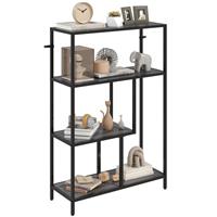 HOMCOM Industrial Bookshelf Open Shelves Charcoal Grey, Refurbished