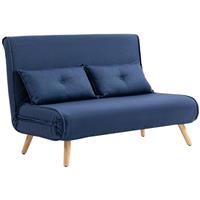 HOMCOM Click Clack Sofa Bed, 2 Seater Bed Settee for Living Room, Refurbished