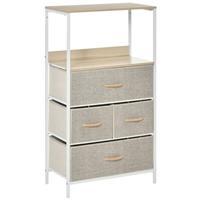 HOMCOM 4 Drawer Storage Chest Unit Home with Shelves Home Refurbished